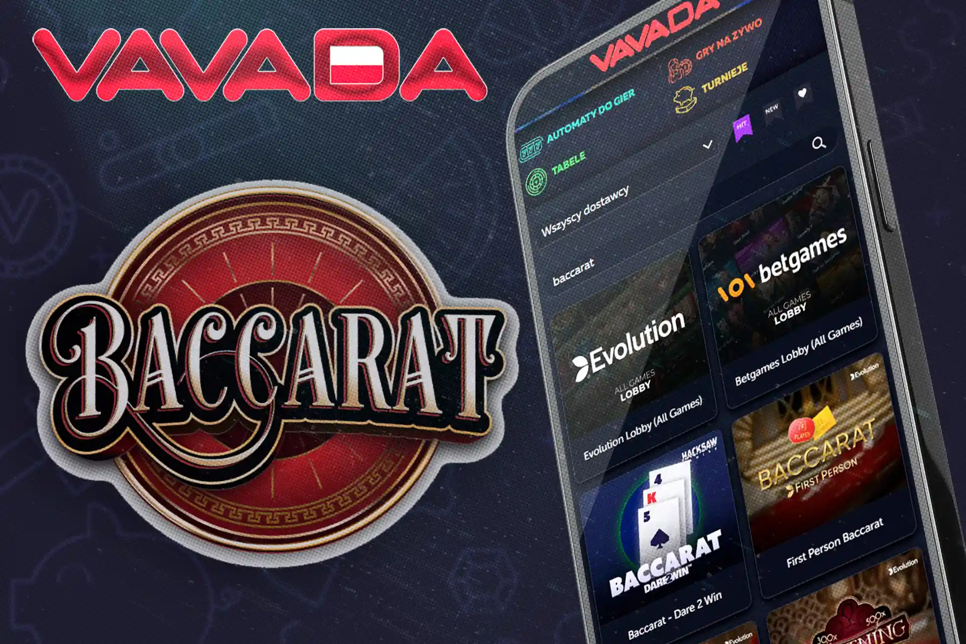 Wiele opcji spēles w bakarat w naszym kazino