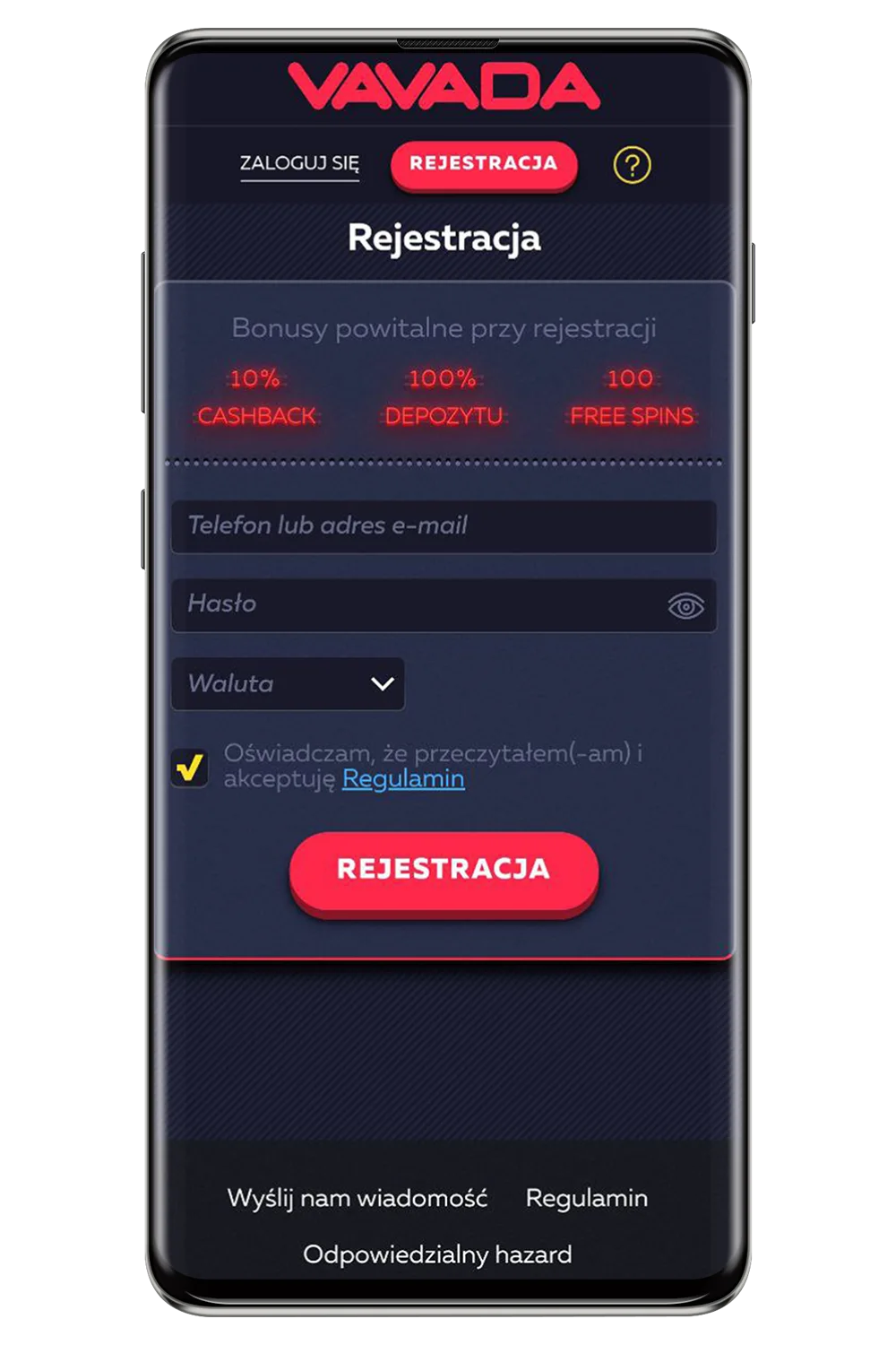 Ekrānuzņēmumi no oficiālās tīmekļa vietnes Vavada PL